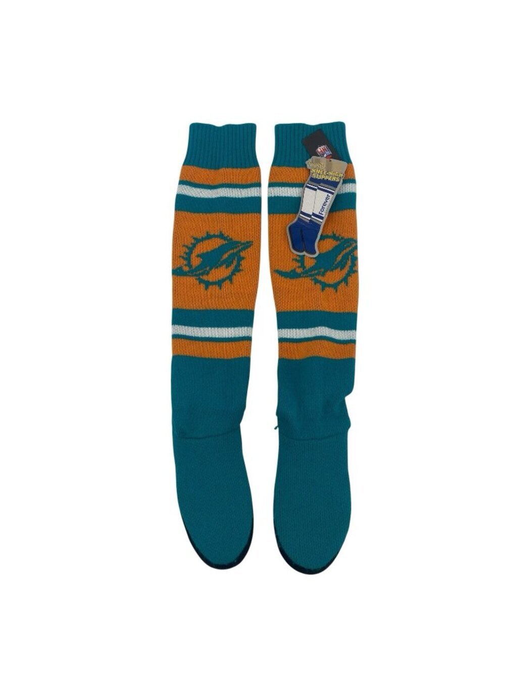 NFL Miami Dolphins Team Knee High Slippers Women’s Size XL 11-12 Forever Collect